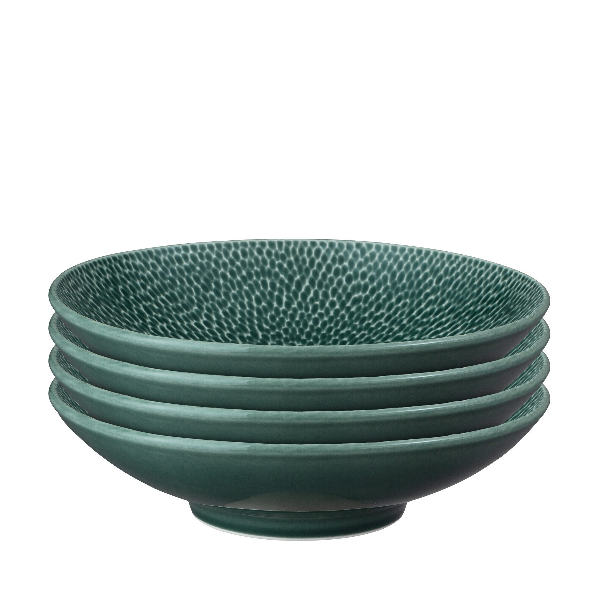 Product photograph of Porcelain Carve Green Pasta Bowl Set Of 4 from Denby Retail Ltd